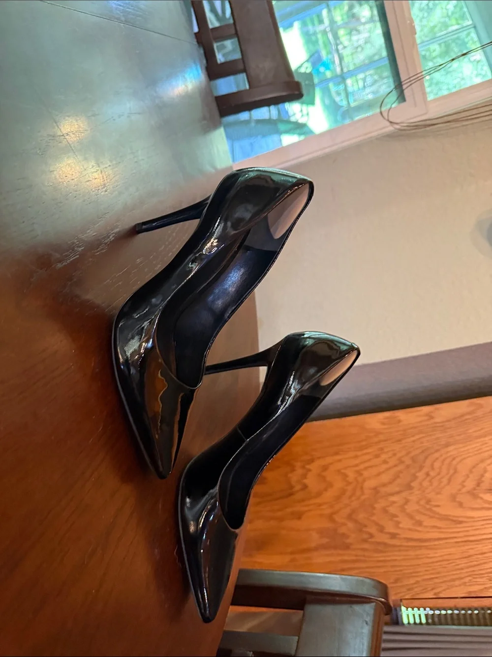 Michael Kors Black Patent Pointed-Toe Stiletto Heels